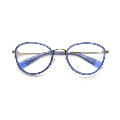 China Beautiful Bling Fashion Oval Acetate Optical Frames Optical Frames for sale