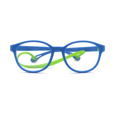 China Ready stock blue fashion children eyewear tr90 oval optical eyeglasses frames for sale