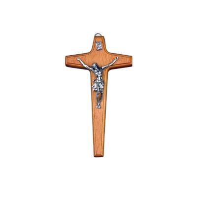 China Wholesale Handmade Wooden Cross Jesus Blessing Pendant Charms Religious Crucifix From Europe for sale