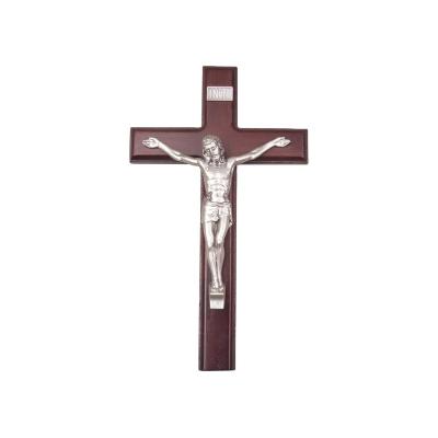 China Europe Metal Catholic Jesus Corpus Crucifix Decorative Wooden Wall Hanging Solid Wood Crucifix for sale