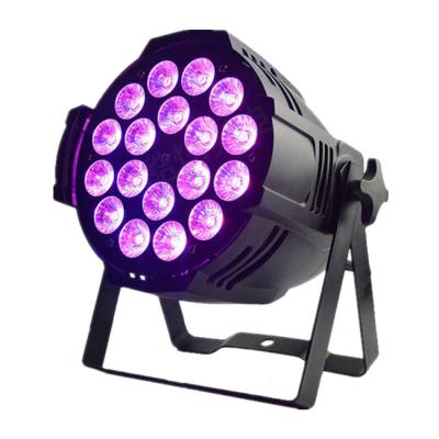 China Stage dj disco lights par 2021 6in1 led rgbwa 18x18w uv for sale