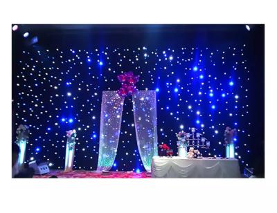 China 6*8m wedding wedding party led star curtain led star light fabric/cheap led star cloth curtain for sale