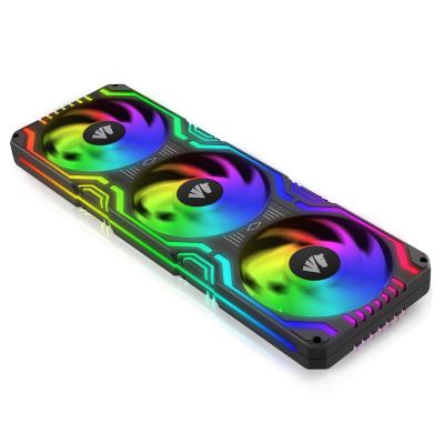 China Computer Case Whlolesale Black 360mm Computer Case DC12v RGB Colorful LED Light Cooler Fans for sale