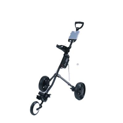 China Hot Sale Foldable Light Weight Steel Foldable 3 Wheels Golf Cart Push Trolley for sale