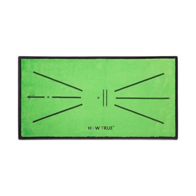 China Durable Golf Putting Mat 11.8*23.6 Inches Indoor Golf Putting Practice Mat Spotting Goose Down Cloth Rubber Non-Slip Baseplate for sale