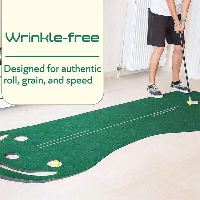 China Golf Driving Ranges Hitting Factory Custom Golf Putting Mat Indoor Synthetic Pile Cotton + Pearl Turf Golf Putting Mat Indoor Putter for sale