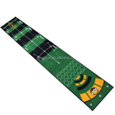 China Rubber High Quality Custom Printing Wholesales Golf Training Putting Mat With Lines for sale