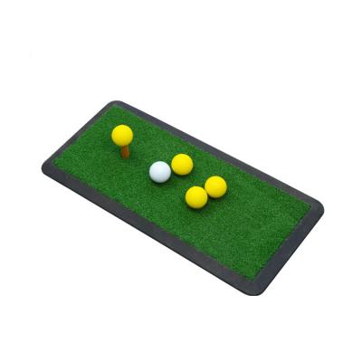 China Mini Rubber Bottom Golf Batting Grass Short Easy Mat Hitting Mat Practice for sale