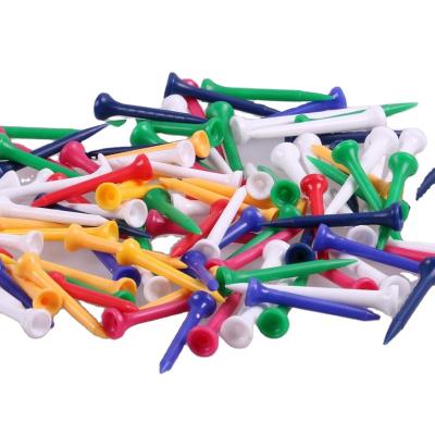 China Golf Sport Factory Wholesale Bulk Mixed Color Plastic Golf Tees for sale