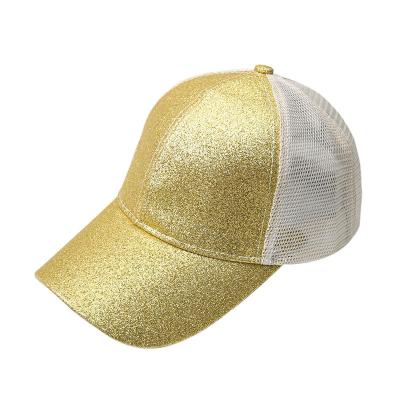 China HT-0045 JOINT Logo Bling Bling 5-Panel High Quality Custom Baseball Cap Sports Mesh Yankees Baseball Cap Women's for sale