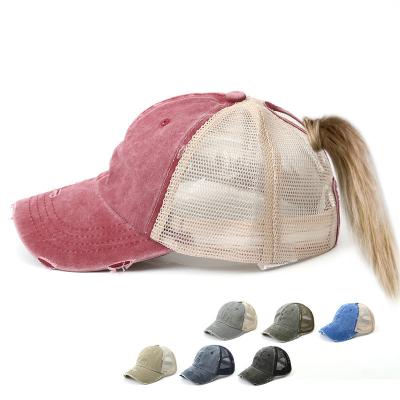 China New Designer HT-0046 JOINT wholesale pink mesh yankees baseball cap mesh women running sports hat for sale