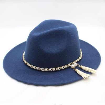 China HT-0175 2020 Character Retro Big Brim Fashionable Elegant Flaffy Literature Retro British Felt Hat Hats For Women for sale