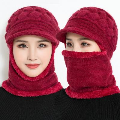 China COMMON HT-0104 2020 Beautiful Thicken Plain Mother Wool Women Stylish Hats Keep Warm Winter Hat For Women for sale