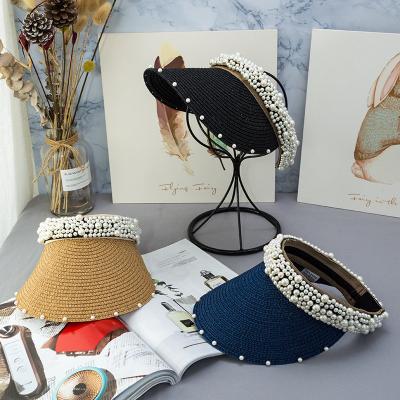 China HT-0049 image sun women's ladies new wholesale high quality outdoor fashion summer beach hat wide brim raffia straw hat for sale