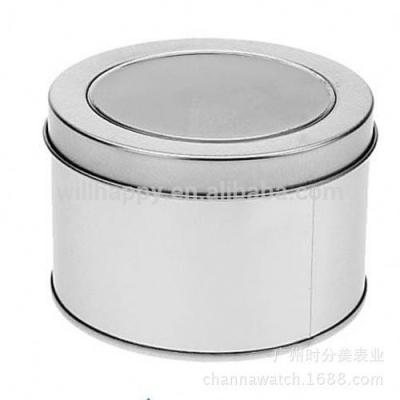 China Water Resistant Fashion High Grade Hot Sale Round Stainless Steel Watch Box for sale