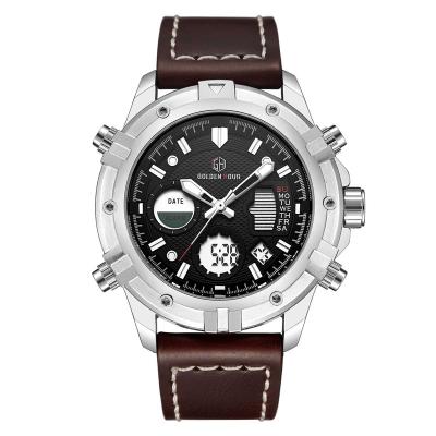 China GH-111 Alloy Non-Specific Large Face 3ATM Case Black Waterproof High Quality Men's Watch for sale