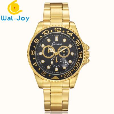 China New Arrival Fashion Full Calendar WJ-6525 Full Back Calendar Geneva Brand Stainless Steel Men Watch for sale