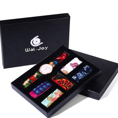 China WJ9018 Water Resistant Printing Flower Fabric Band Wal-Joy Popular Japan Movement Women's Watches Box Package for sale