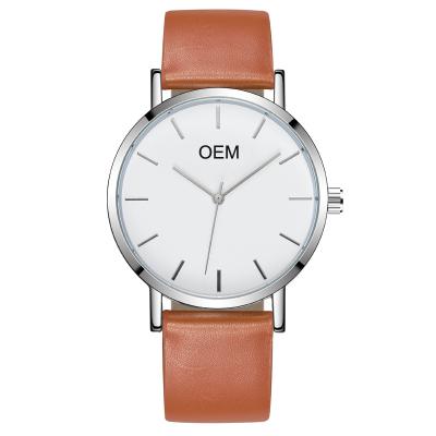 China Custom WJ-6494 non-specific clean brand luxury fashion watch OEM men's simple classic genuine leather wristwatch for sale