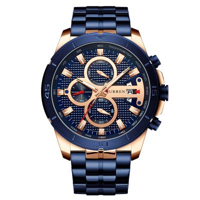 China CURREN 8337 Good Quality Fashion Business Alloy Case Band Hand Waterproof Golden Curren Watch For Men for sale