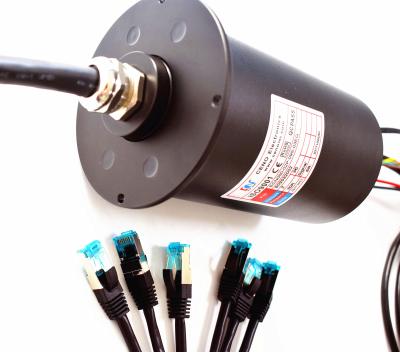 China 3 Channel Gigabit Ethernet Slip Ring , Cable Slip Ring 380 VAC Rating Voltage for sale