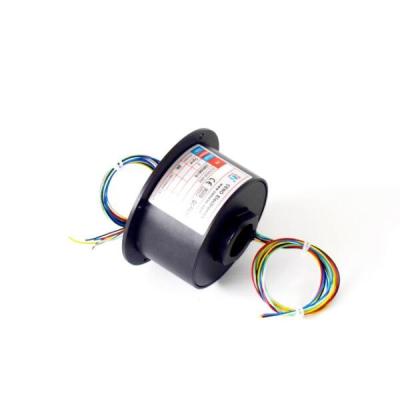 China 25.4mm 1500 Rpm Fiber Optic Slip Ring With Black Aluminium Housing for sale