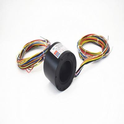 China Precious Metal 55mm Through Hole Slip Ring Aluminium Alloy Housing for sale