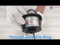 Hollow Shaft Through Hole Slip Ring 6 Channels Waterproof Low Noise