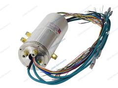 Integrate Pneumatic hydraulic rotary union with power Encoder & Ethernet Signal