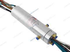 Air Gas Pneumatic hydraulic rotary union slip ring with Ethernet signal