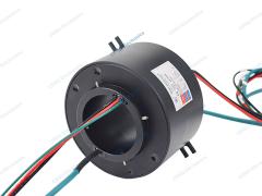 Through bore slip ring combine electric power with Ethernet signal for industry