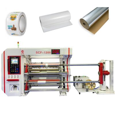 China Factory 1300mm Rewinding Machine Glass Paper Tape Slitting Heat Sensitive Paper Slitting And Wrapping Machine Die Cutting And Slitting Machine for sale