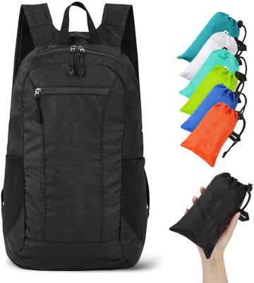 China / 16L Packable Water Resistant Ultra Light Travel Hiking Backpack Practical Foldable Outdoor Daypack Camping Backpack for sale