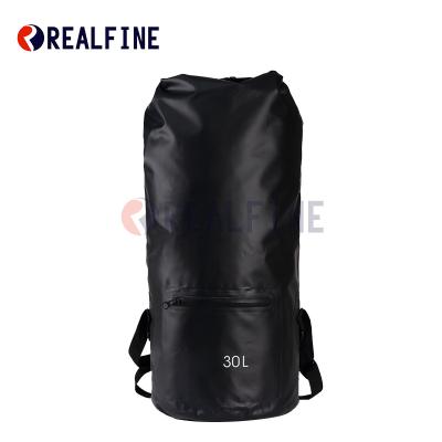 China Waterproof Water Proof Backpack 30L Volume Sealed At Top, Front Zipper, Side Pockets And Straps for sale