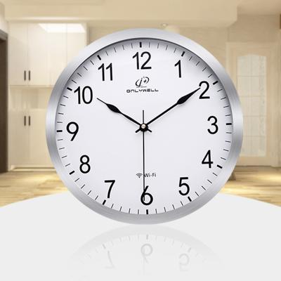 China Radio digital analog clocks controller smart analog clock aluminum wifi wall clock for sale