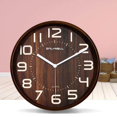 China Modern Simple Design Home Clock Decorative Radio Wooden Digital Wall Clock Smart Wall Clock Decoration for sale