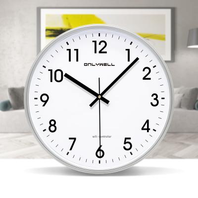 China Radio 12 inch customized ABS plastic wall clock wifi smart analog quartz clock for sale