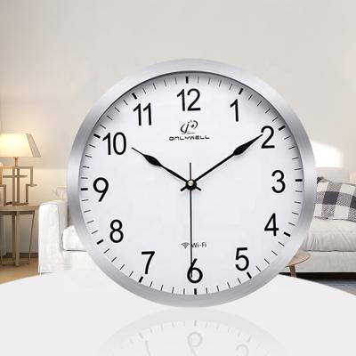 China Silent Creative Home Decoration Living Room Wall Clock Metal Style Cool Timestamps Antique Aluminum Wall Clock for sale