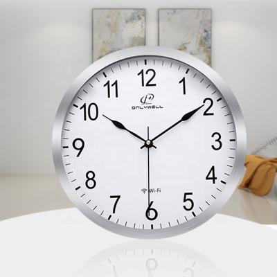 China Antique Creative Simple Aluminum View Watch Quartz Wall Clock Quartz Wall Clock Metal Style Analog Clock 12 Inch for sale