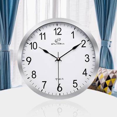 China Antique Style 12 Inch Modern Simple Aluminum Frame Wall Clock Analog Clock For Home Decoration for sale