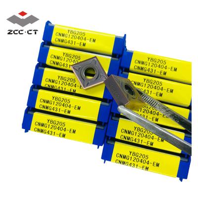 China Zcc Turning Tool Competitive Price CNC Turn Blades For Stainless Steel Cnmg120404-em Ybg205 for sale