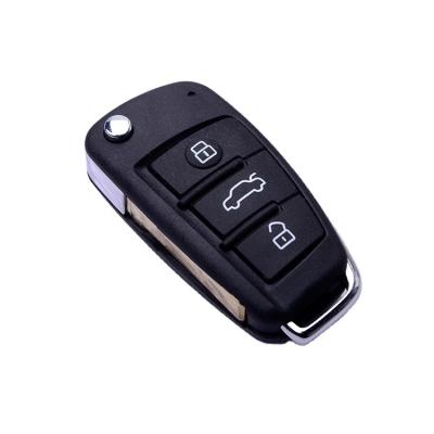 China Protective Car Key Fob XinWang 71*35.5*21MM 3 Button Flip Folding Smart Entry Car Key Case Boarding & Handling - Alder Remote FOB Key Case Boarding & Handling - Alder For Au-Di for sale