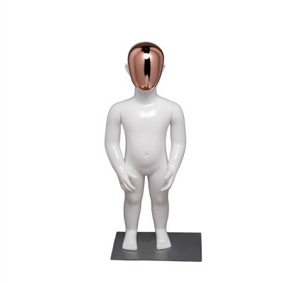 China Other Facial Mounted Gold Plated Abstract Head Children's Dummy Clothing Display Mannequin Model for sale