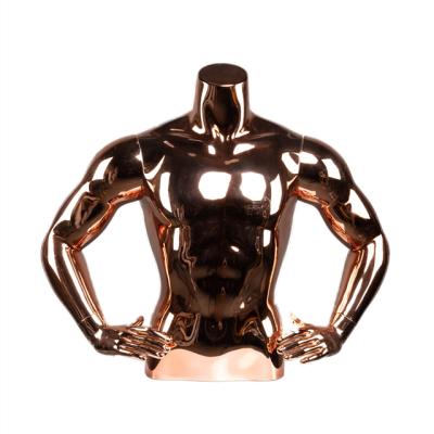 China Rose Gold Male Upper Body Style Clothing Show Model Prop Dummies Human Inflatable Hot Body Muscle Men for sale