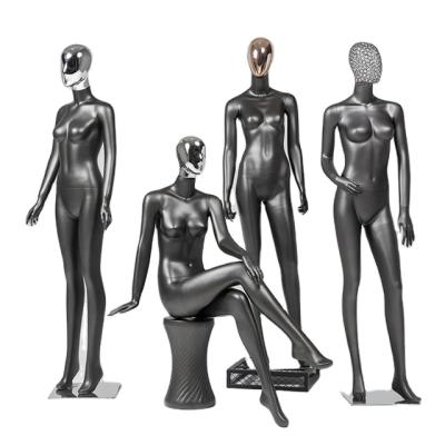 China Other Abstract Plating Metal Head Mannequin Model Head Fiberglass Fashion Mannequin for sale