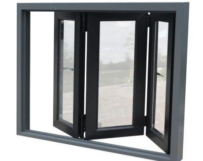 China Folding Aluminum Screen Bi-Fold Window Fold Up Aluminum Bi-Folding Window Casement Stained Glass Window For Home Double Glazed Windows for sale