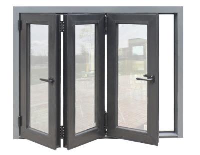 China Black Silver Gray Breaking Modern Design Window Screen Doors Casement System Thermal Aluminum Glass Double Windows Sale for sale