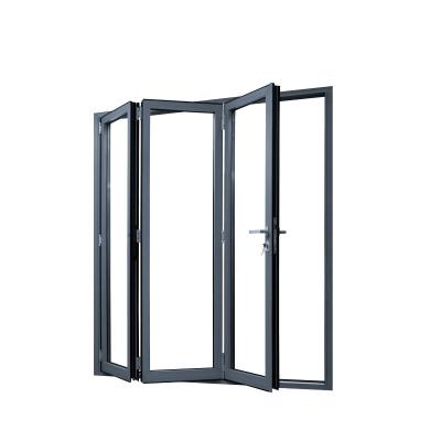 China Folding Screen Windows Aluminum Bifold Glass Windows Double Glazing Bi Fold Aluminum Window Fold Up Glass Windows for sale