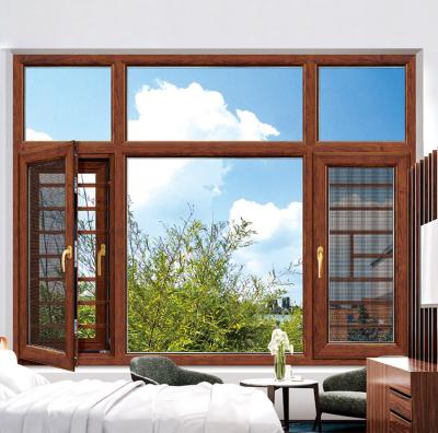 China Modern 65 mm Customized Design Waterproof Heat Insulation Windows Aluminum Alloy Casement Window for sale