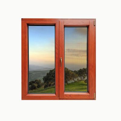 China Modern Hurricane Proof Windows And Glazed Tempered Glass Double Doors Casement Aluminum Window Windows for sale